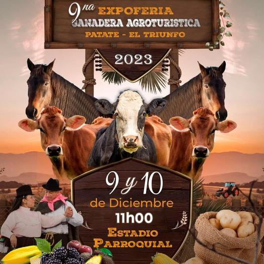 NOVENA EXPOFERIA AGRICOLA Y GANADERA PATATE - EL TRIUNFO 2023